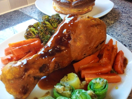 Battered Velociraptor Drummer Roast Dinner