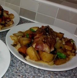 Garlic Chicken Breasts wrapped in Bacon recipe