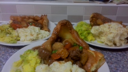 Casserole in a Giant Yorkshire Pudding