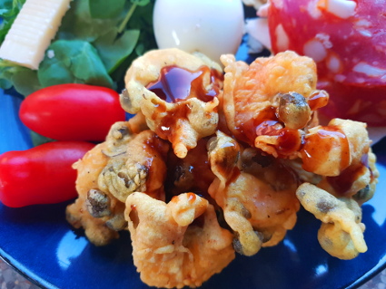 Caper Battered King Prawns recipe, eat well on universal credit