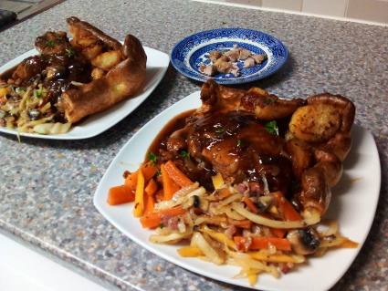 Peking Duck insanity in a Giant Yorkshire Pudding