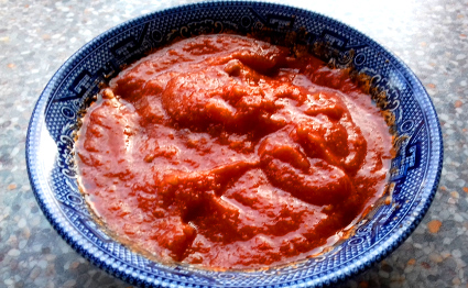 Plum, pickled wild Mushroom and pickled Garlic sauce