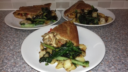 Croatian Skillet Chicken and Vegetables with Chard, Potatoes & Garlic (Blitva)