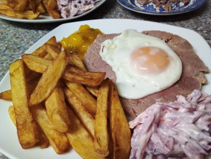 Ham Egg and Chips