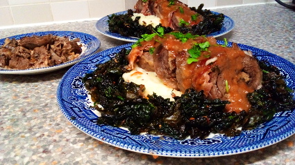 Stuffed Braised Lamb Hearts