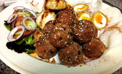 Salt Cod Balls with Asian dipping sauce