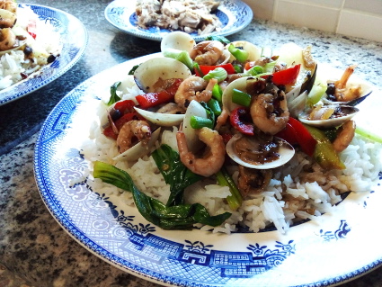 Clams & Prawns in (DIY) Black Bean Sauce recipe