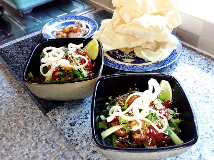 Asian Sticky Sesame King Prawns recipe