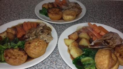 Roast Turkey Drummer and Vegan - Gluten Free Yorkshire Puddings
