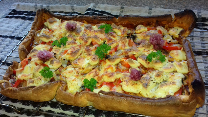 Italian Style Vegetarian Pizza with a Yorkshire twist