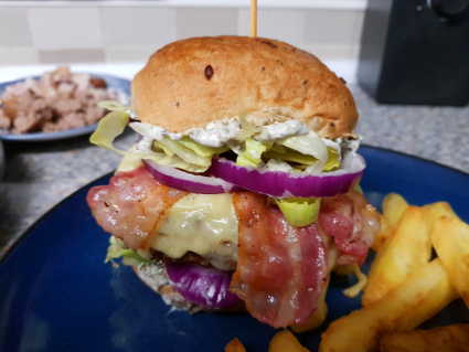 Welsh Lamb Burger recipe, eat well on universal credit