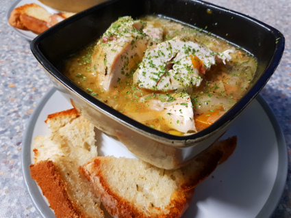 Welsh Whole Chicken Stew (Ffowlin Cymreig) recipe, eat well on universal credit